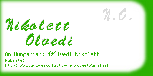 nikolett olvedi business card